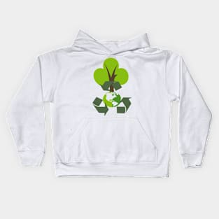 Environmental Friendly Green Eco Recycle Reuse Kids Hoodie